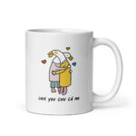 Cốc sứ hình Love you chu cà mo dễ thương 2