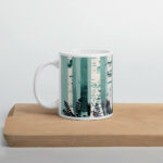 Cốc sứ nghệ thuật hình rừng cây bạch dương