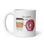 Cốc sứ cặp đôi hình coffee và bánh Donut