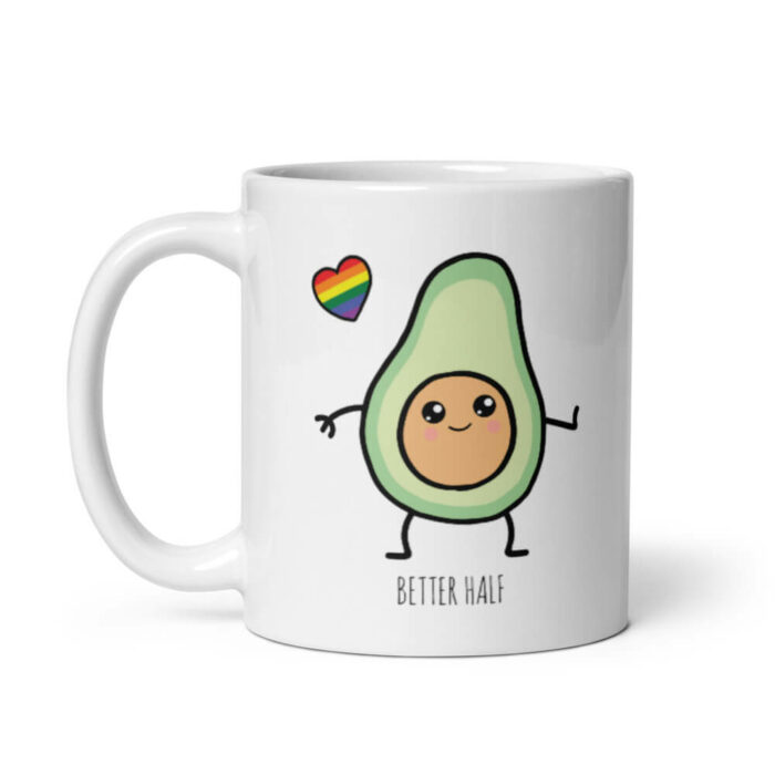 Bộ hai cốc sứ dành cho cặp đôi LGBT hình quả bơ better half