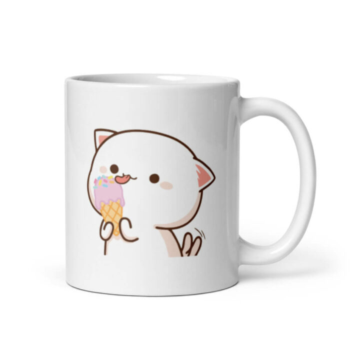 Bộ hai cốc sứ dành cho cặp đôi hình mèo Peach và Goma