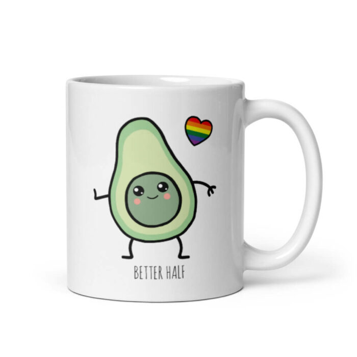 Bộ hai cốc sứ dành cho cặp đôi LGBT hình quả bơ better half