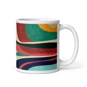 Cốc sứ họa tiết hình ngựa vằn nhiều màu sắc