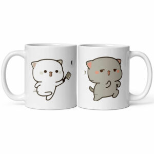 Bộ hai cốc sứ dành cho cặp đôi hình mèo Peach và Goma 3