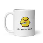 Cốc sứ hình Love you chu cà mo dễ thương