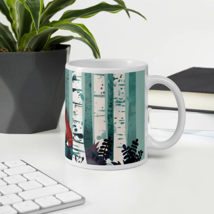 Cốc sứ nghệ thuật hình rừng cây bạch dương