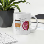 Cốc sứ cặp đôi hình coffee và bánh Donut