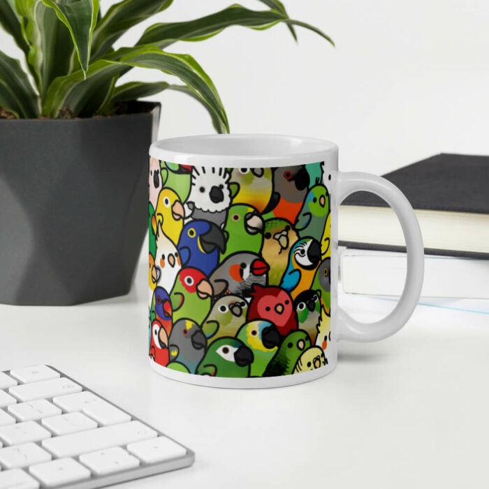 Cốc sứ họa tiết hình chim muông