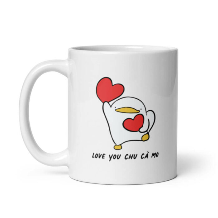 Cốc sứ hình Love you chu cà mo dễ thương 3
