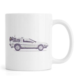 Ly sứ  hình Delorean - Back to the Future