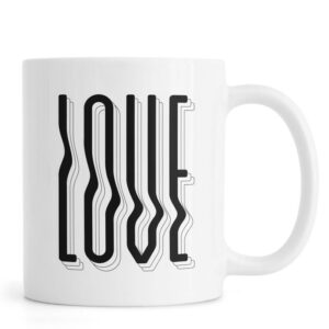 Ly sứ  hình Love Wavy