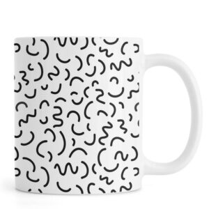 Ly sứ  hình Memphis Squiggle