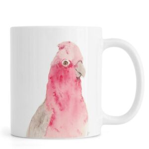 Ly sứ  hình Pink Parrot