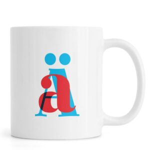 Ly sứ  hình Cyan/Red Ö