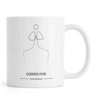 Ly sứ  hình Yoga Cards - Goddess Pose