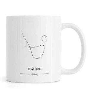 Ly sứ  hình Yoga Cards - Boat Pose