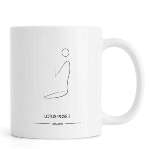 Ly sứ  hình Yoga Cards - Lotus Pose II