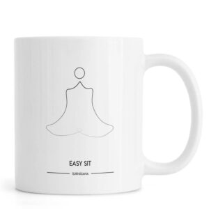 Ly sứ  hình Yoga Cards - Easy Sit