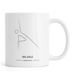 Ly sứ  hình Yoga Cards - Side Angle