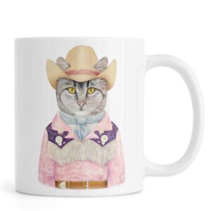 Ly sứ  hình Country Cat