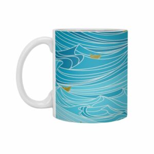 Ly sứ  hình golden paper ships