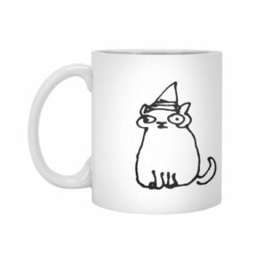 Ly sứ  hình Wizard Cat