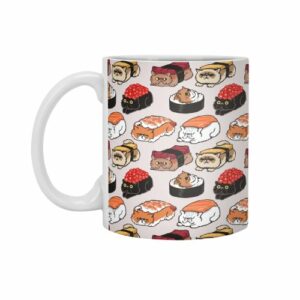 Ly sứ  hình Sushi Persian Cat