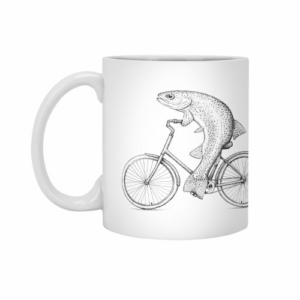 Ly sứ  hình Rainbow Bike Trout