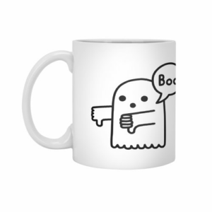 Ly sứ  hình Ghost of Disapproval (White)