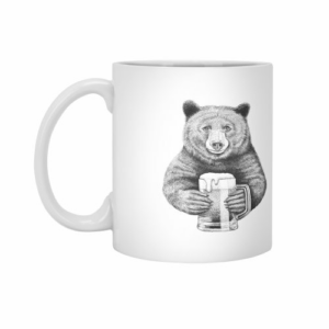 Ly sứ  hình Bear Beer