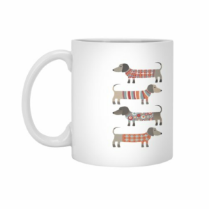 Ly sứ  hình Sausage Dogs in Sweaters