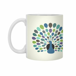 Ly sứ  hình Peacock Time