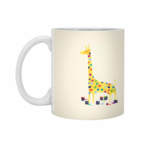 Ly sứ  hình Rainbow colored giraffe