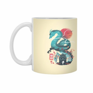 Ly sứ  hình Ukiyo e Dragon