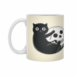 Ly sứ  hình Cat and skull