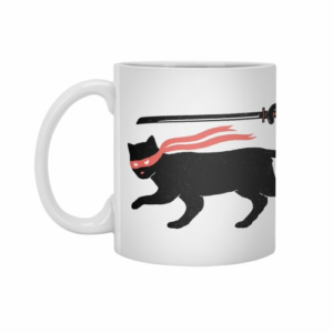 Ly sứ  hình Ninja Cat