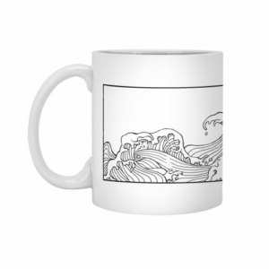 Ly sứ  hình Ocean waves