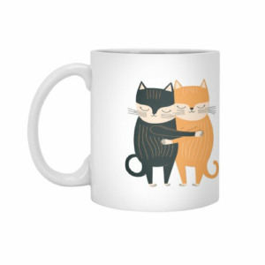 Ly sứ  hình Cat Hug