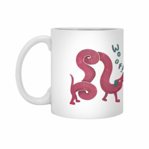 Ly sứ  hình Magenta Dog