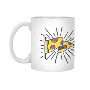 Ly sứ  hình Pizza pennant