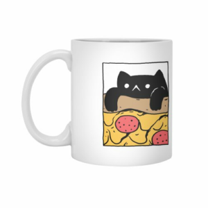 Ly sứ  hình lack cat pizza