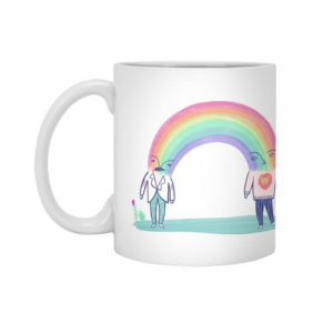 Ly sứ  hình Rainbow Gents