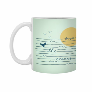 Ly sứ  hình Save the Oceans